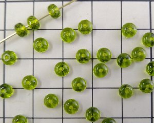 画像2: チェコガラスビーズ/ファイアポリッシュボタンカット/オリバイン/約5×3mm(10個)